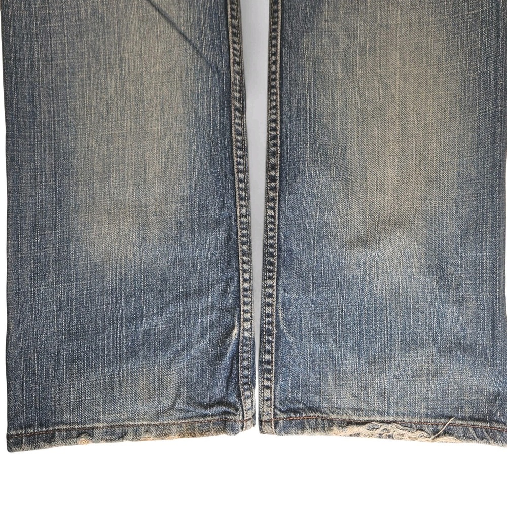 Levis 539 Straight Leg Jeans 31 x 30 Blue Faded Ripped Knee Y2K Made In Mexico - Picture 8 of 12